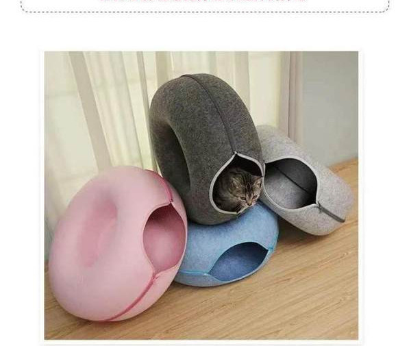 Tõmblukuga ümmargune tunnel kassidele