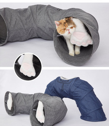 Котешки тунел за игра пулокръг