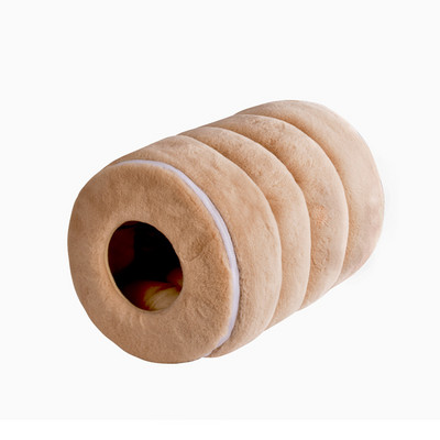 Tunel cald de pluș pentru pisicile care se joacă și dorm