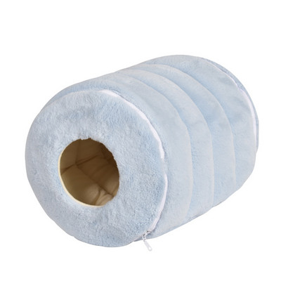 Tunel cald de pluș pentru pisicile care se joacă și dorm