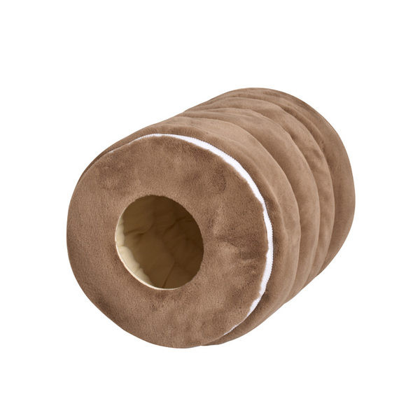 Tunel cald de pluș pentru pisicile care se joacă și dorm