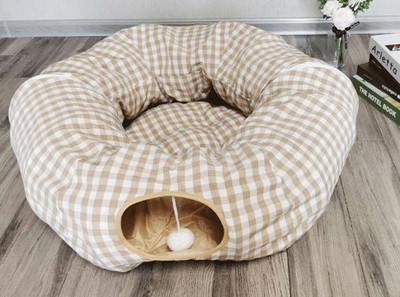 Σήραγγα για γάτες με κρεμαστό παιχνίδι σε διάφορα μοντέλα