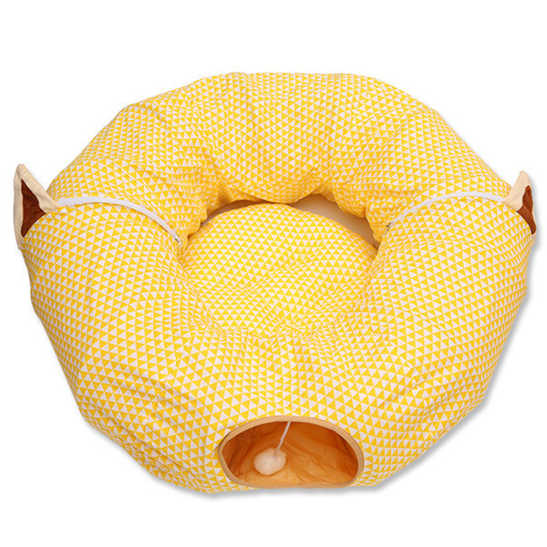 Σήραγγα για γάτες με κρεμαστό παιχνίδι σε διάφορα μοντέλα