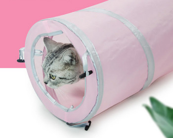 Тунел за котки с играчка 