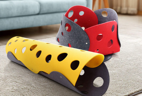 Πτυσσόμενο τούνελ γάτας με πολλές τρύπες