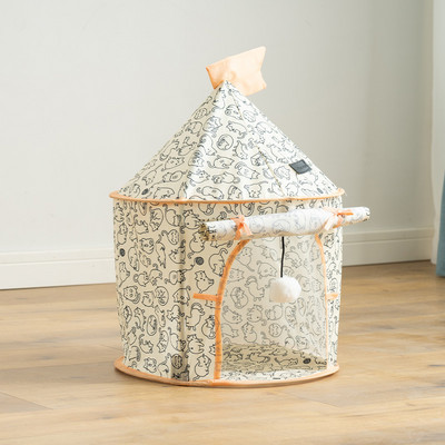 Σήραγγα σπιτιών γάτας σε τρία μοντέλα