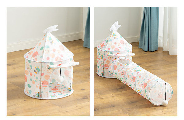 Σήραγγα σπιτιών γάτας σε τρία μοντέλα