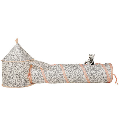 Σκηνή κατοικίδιων γατών σε σήραγγα