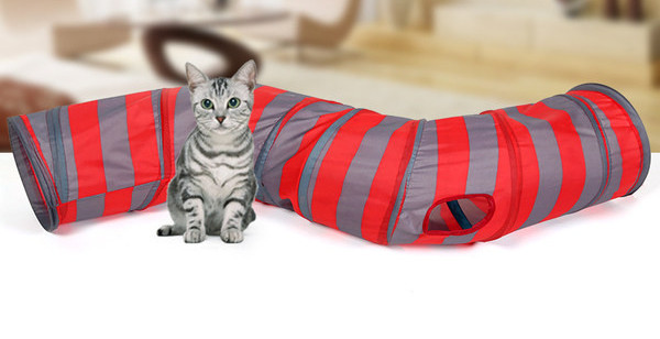 Πτυσσόμενο τούνελ για γάτες - πολλά μοντέλα