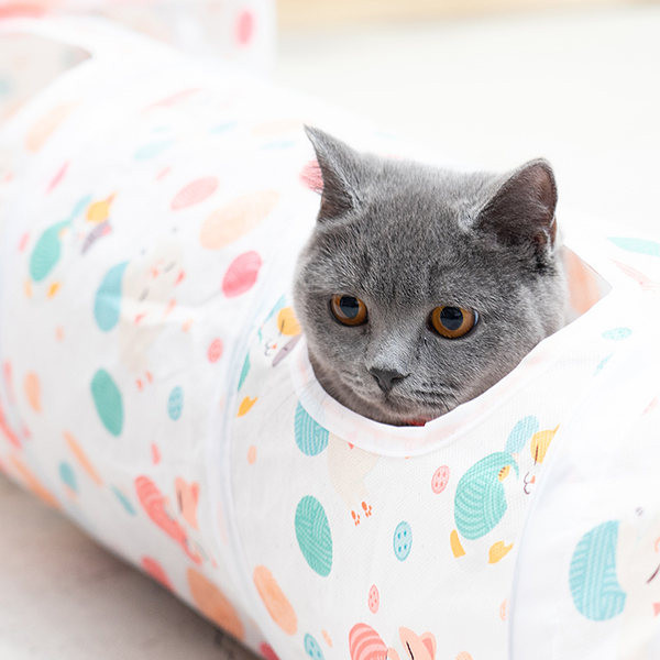 Πτυσσόμενο τούνελ για γάτες - πολλά μοντέλα