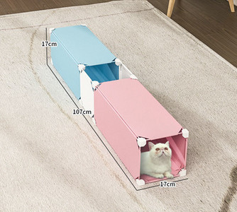 Υφασμάτινη σήραγγα παιχνιδιών γάτας - πολλά μοντέλα