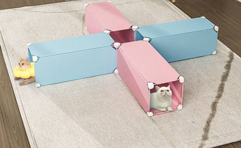 Υφασμάτινη σήραγγα παιχνιδιών γάτας - πολλά μοντέλα