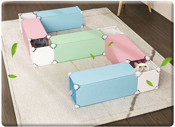 Υφασμάτινη σήραγγα παιχνιδιών γάτας - πολλά μοντέλα