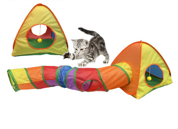 Tunel de culoare pentru pisici - mai multe modele