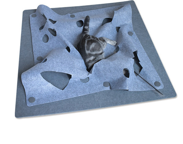 Tunel pentru pisici cu așternut în două modele