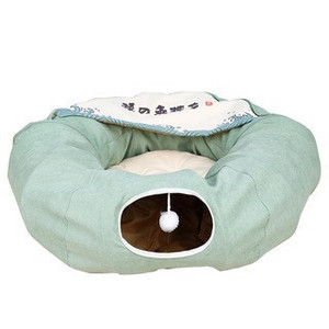 Tunel pentru pisici - cu pandantiv si broderie