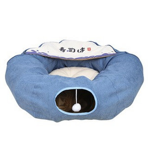 Tunel pentru pisici - cu pandantiv si broderie