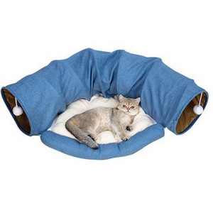 Tunel pentru pisici - cu pandantiv si broderie