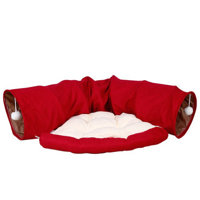 Tunel pentru pisici - cu pandantiv si broderie