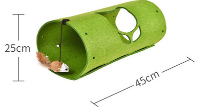 Joc distractiv cu pisici - tunel de pâslă