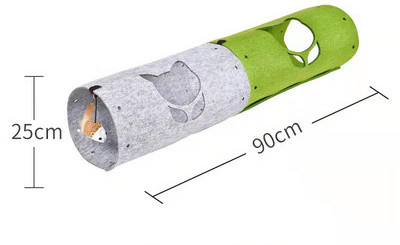 Joc distractiv cu pisici - tunel de pâslă