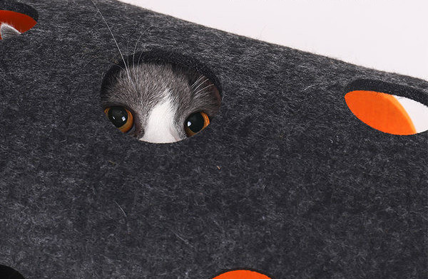 Tunel pliabil bicolor pentru pisici