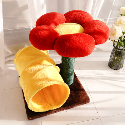 Βελούδινο τούνελ με κρεβάτι για γάτες