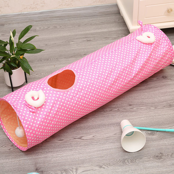 Tunel colorat pentru pisici cu mai multe ieșiri