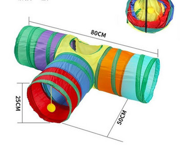Diferite modele de tuneluri textile pentru pisici de joc