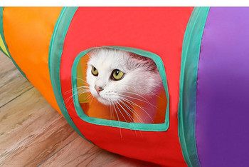 Цветен тунел за игра -подходящ за котки