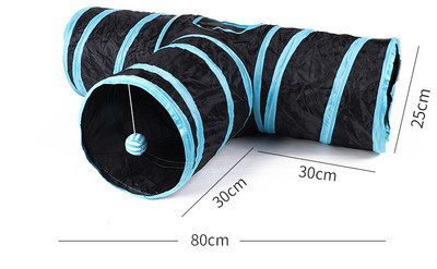 Πολύχρωμο τούνελ παιχνιδιού - κατάλληλο για γάτες