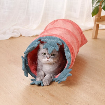 Котешки тунел от рипсено кадифе - различни модели