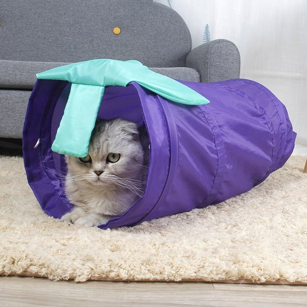 Tunel pentru pisici din velur - diferite modele
