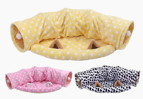 Kolmes mudelis voodiga tunnel kassidele