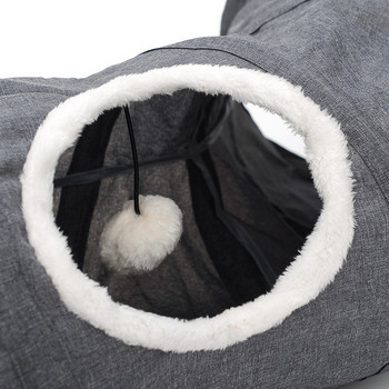 Текстилен тунел за игра на котки с място   за спане