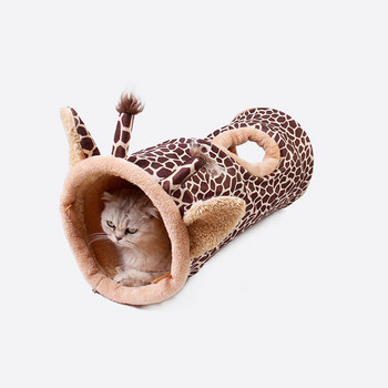 Текстилен тунел с  поларена подплата за игра на котки
