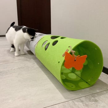 Тунел за котки с декорация пеперуда