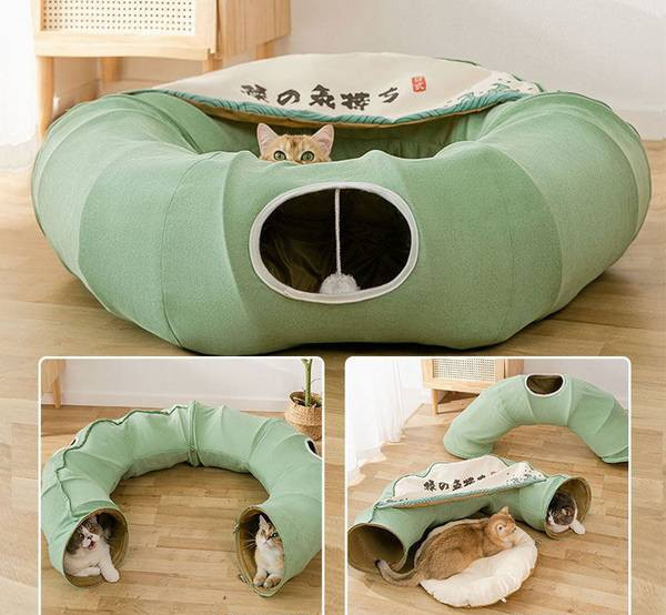 Krevet za mačke i tunel za igru - 2 u 1