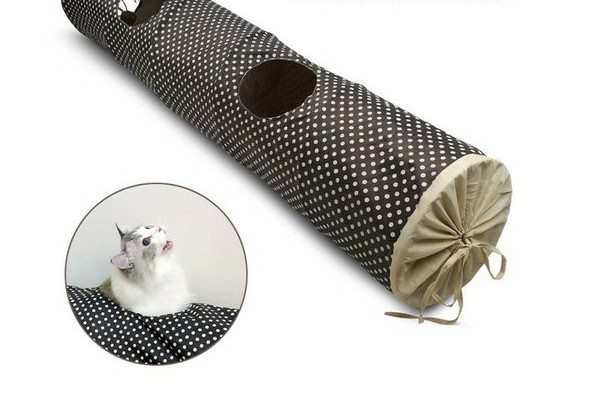 Tunel pliabil pentru pisici cu mai multe iesiri