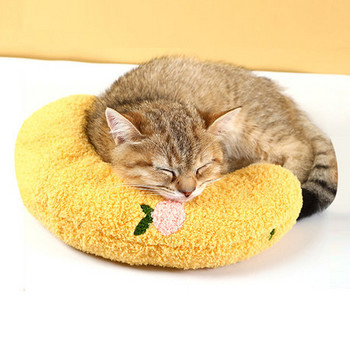 Мека възглавница за котки с бродерия
