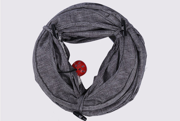 Tunel pentru pisici cu trei iesiri in doua culori