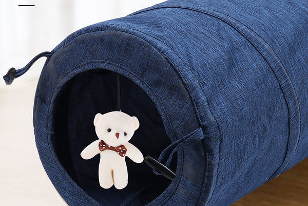 Tunel în două culori potrivit pentru pisici de joc