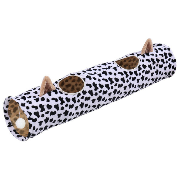 Tunel pentru pisici pentru joacă și dormit cu model animal