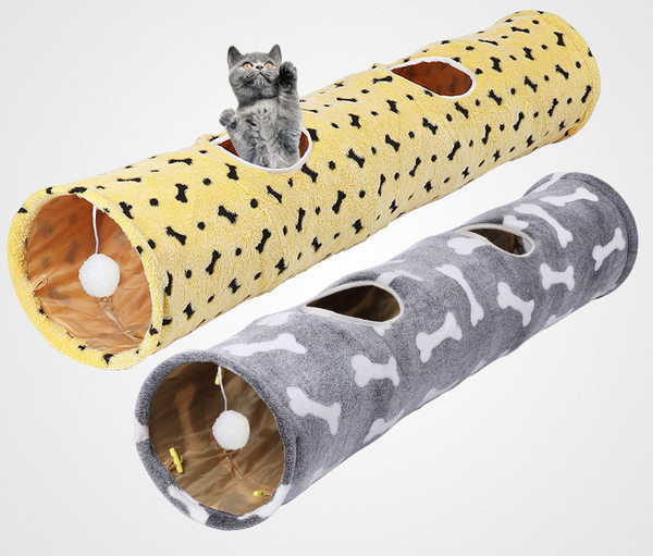 Tunelis katėms žaisti su keliais išėjimais