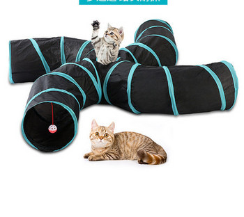Текстилен тунел за игра на котки - различни модели