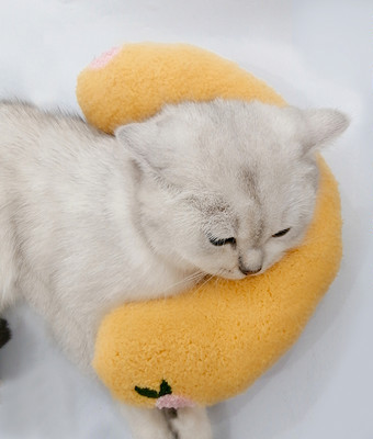 Кръгла мека възглавница за котки в четири цвята