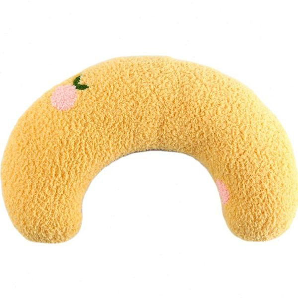 Pernă de pisică de pluș cu formă curbată