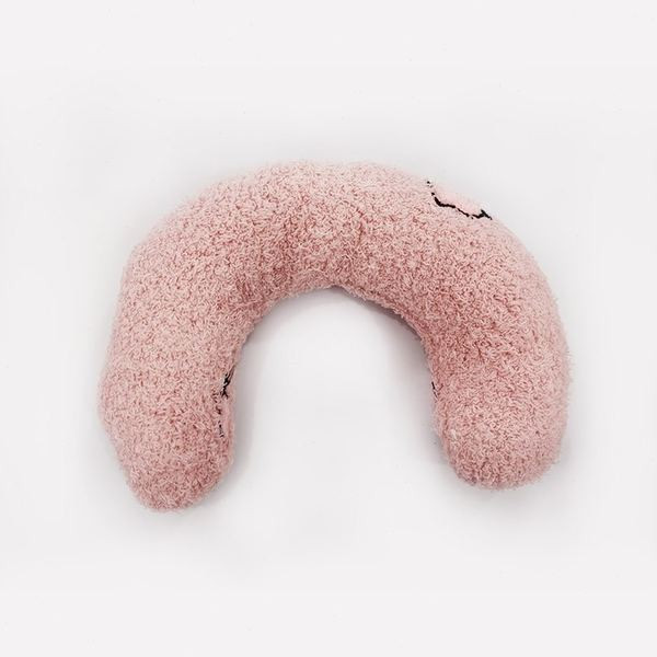 Pernă de pisică de pluș cu formă curbată