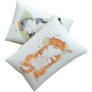 Ορθογώνιο υφασμάτινο μαξιλάρι με έγχρωμη εκτύπωση για γάτες