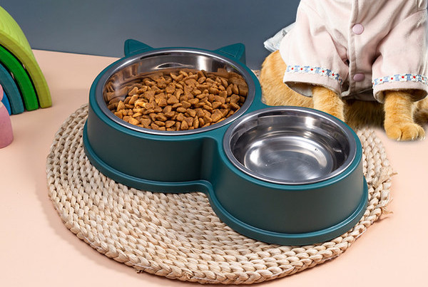Zdjela za mačke s dva odjeljka za hranu i vodu